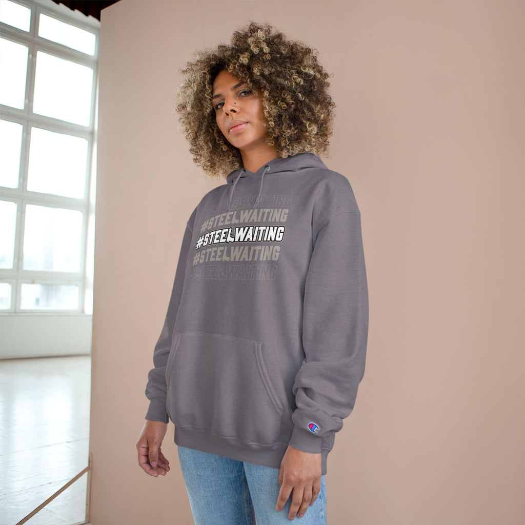 #STEEL.WAITING Champion Hoodie – Athletic Streetwear Pullover