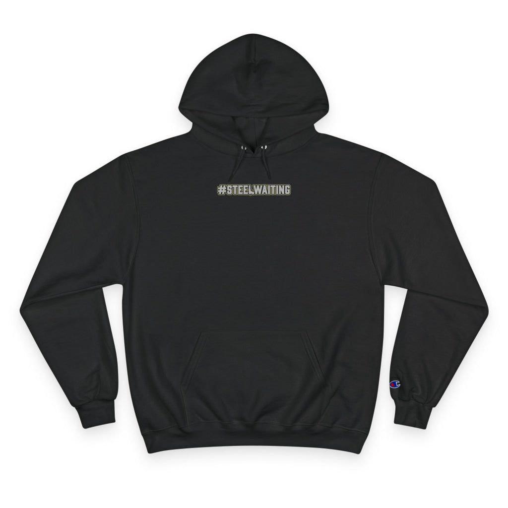 #SteelWaiting Hoodie – Military-Inspired Tactical Champion Sweatshirt (Front & Back decorated)