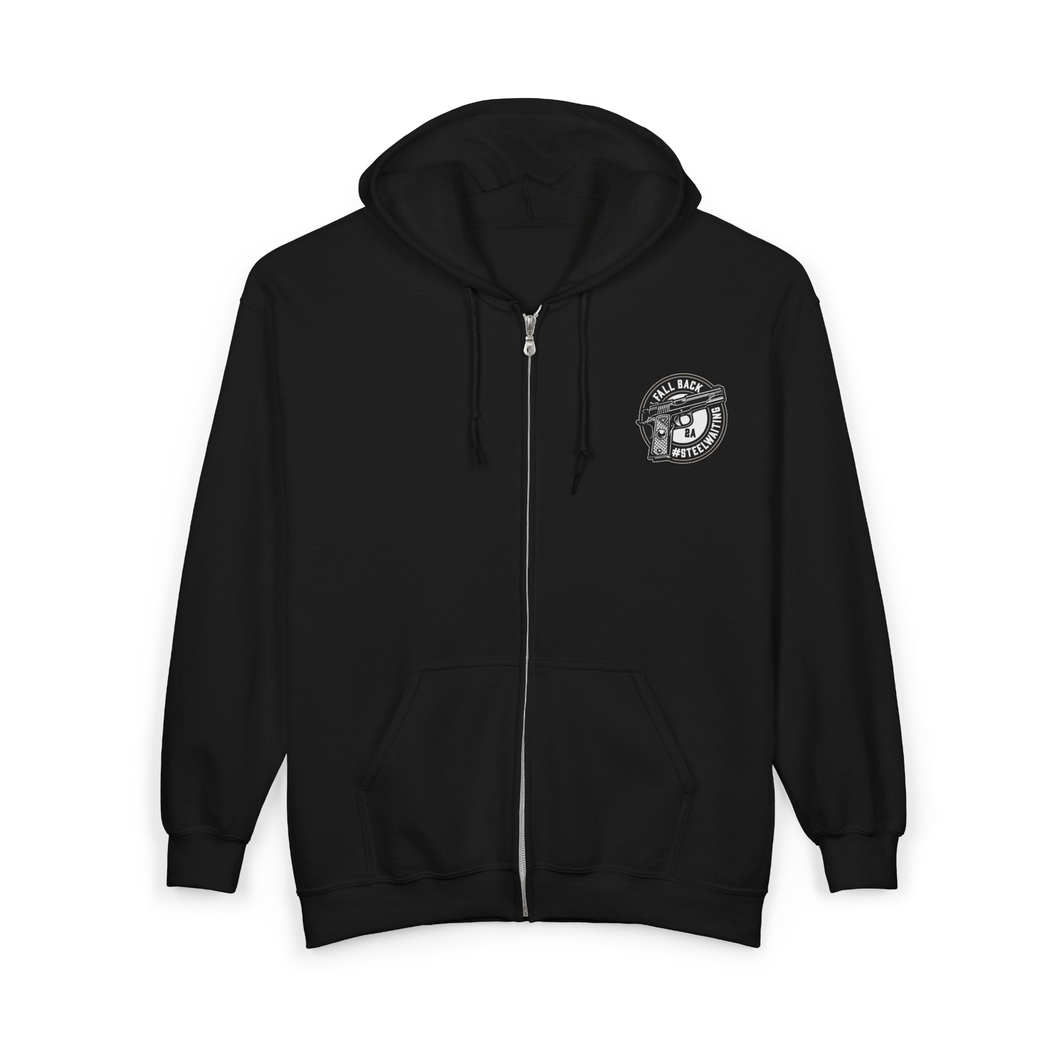 Full-Zip Hoodie — #STEELWAITING Graphic Zip-Up Jacket