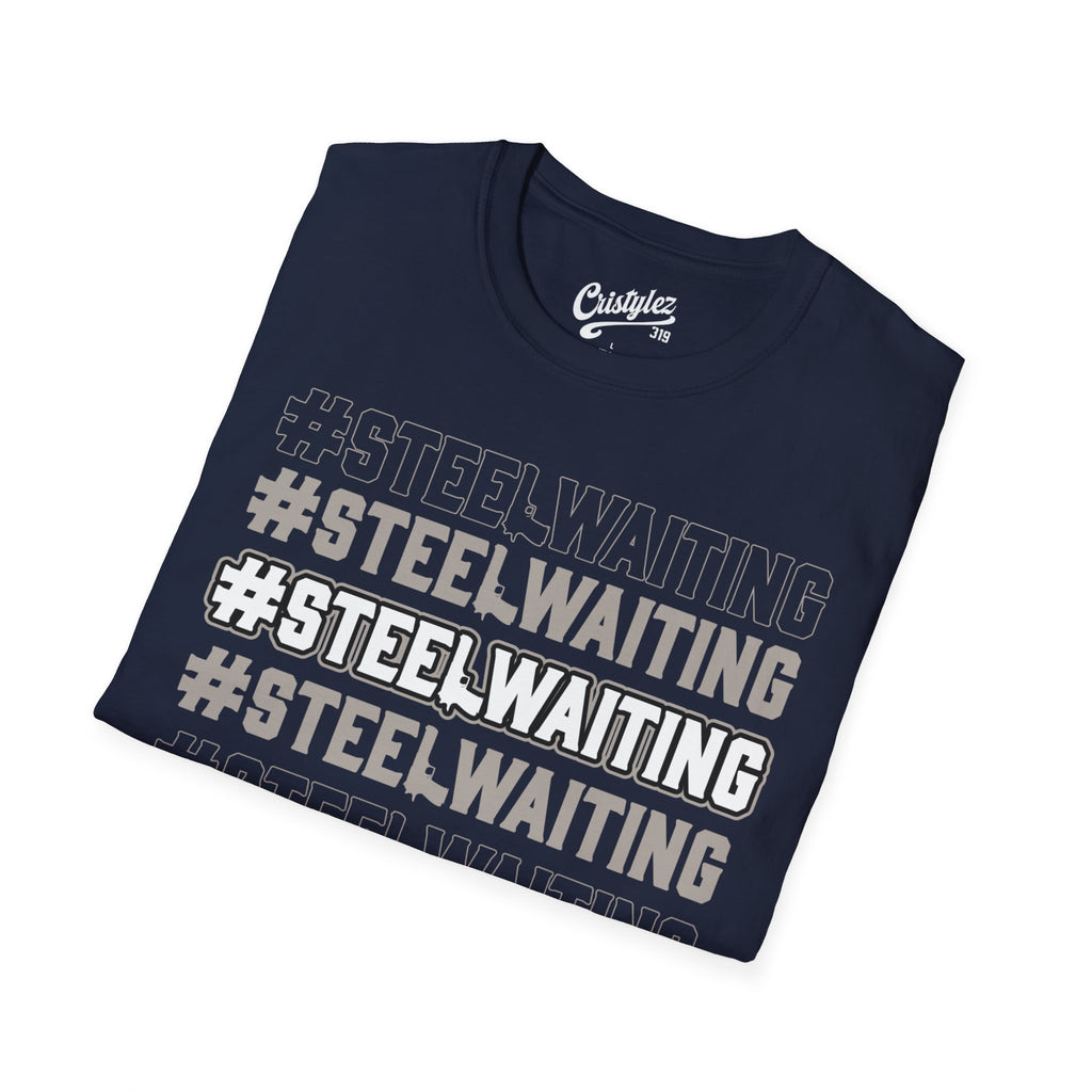 T-Shirt — #STEELWAITING Graphic Tee (Hashtag Stacked Design)
