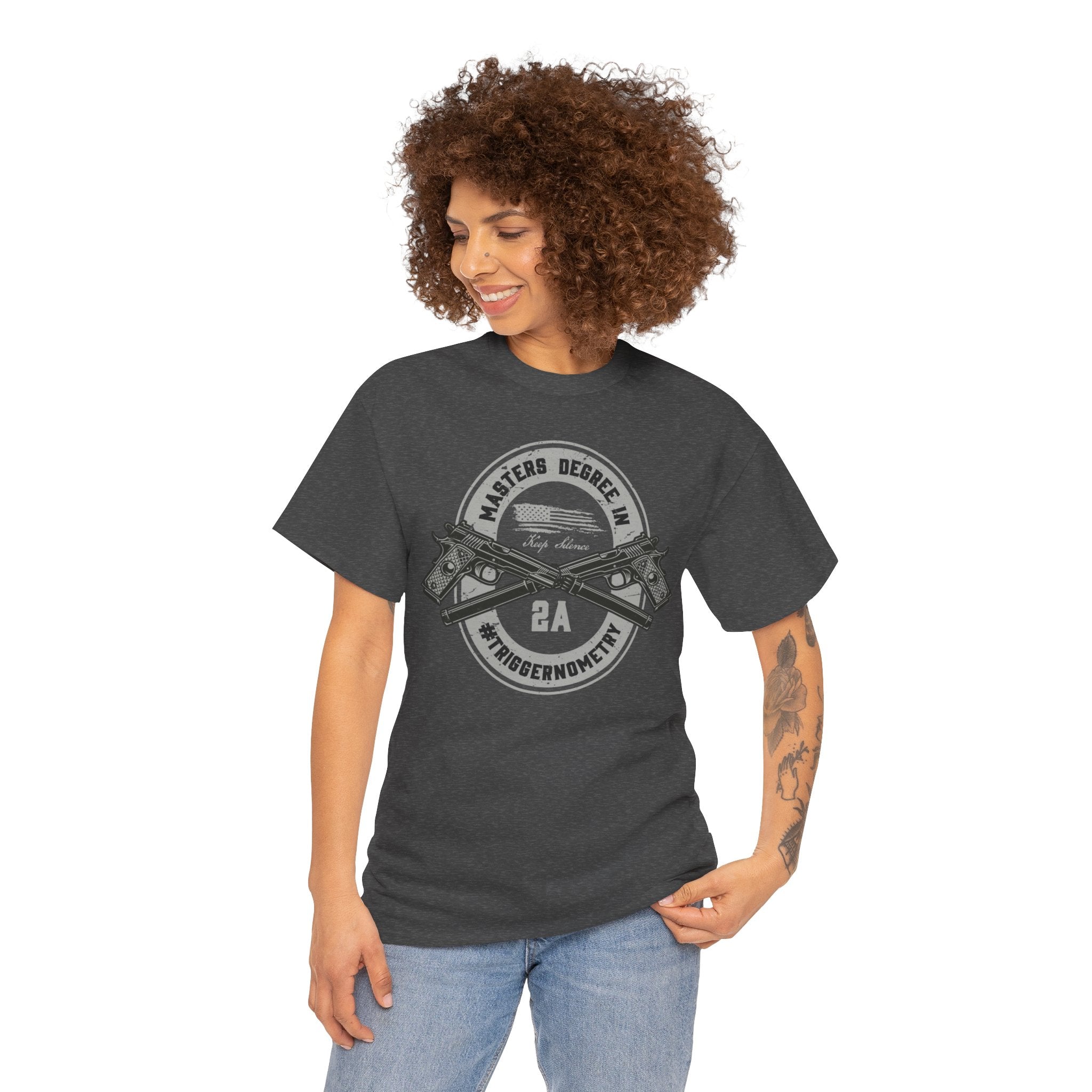 Second Amendment Graphic Tee, Unisex Heavy Cotton T-Shirt for Gun Enthusiasts, Casual Wear, Gifts for Freedom Lovers, Patriotic Apparel
