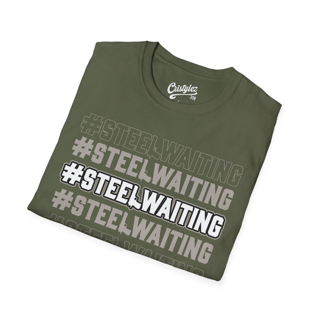 T-Shirt — #STEELWAITING Graphic Tee (Hashtag Stacked Design)