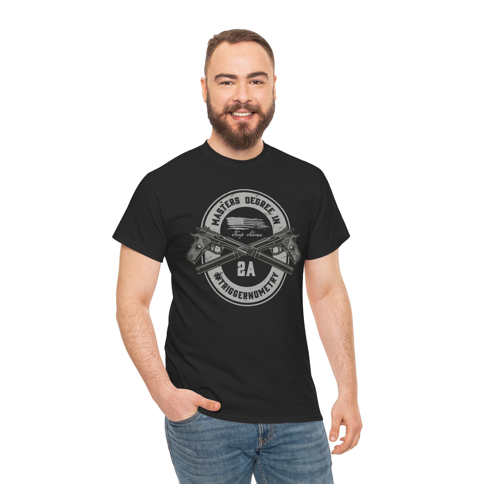 Second Amendment Graphic Tee, Unisex Heavy Cotton T-Shirt for Gun Enthusiasts, Casual Wear, Gifts for Freedom Lovers, Patriotic Apparel