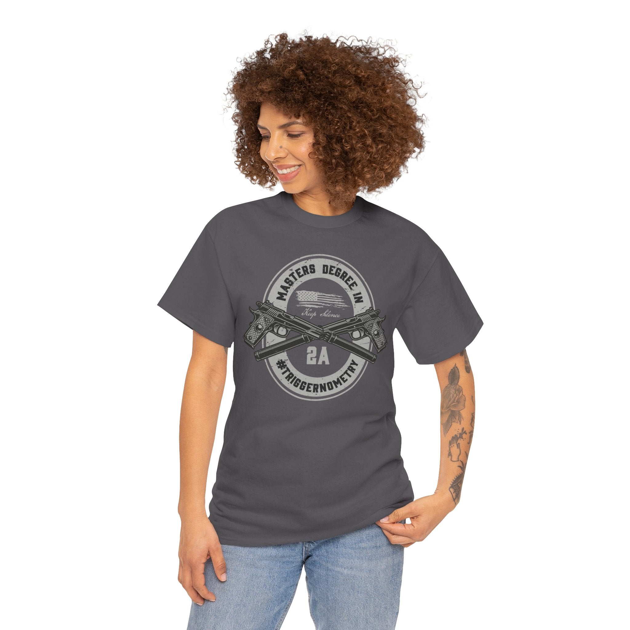 Second Amendment Graphic Tee, Unisex Heavy Cotton T-Shirt for Gun Enthusiasts, Casual Wear, Gifts for Freedom Lovers, Patriotic Apparel