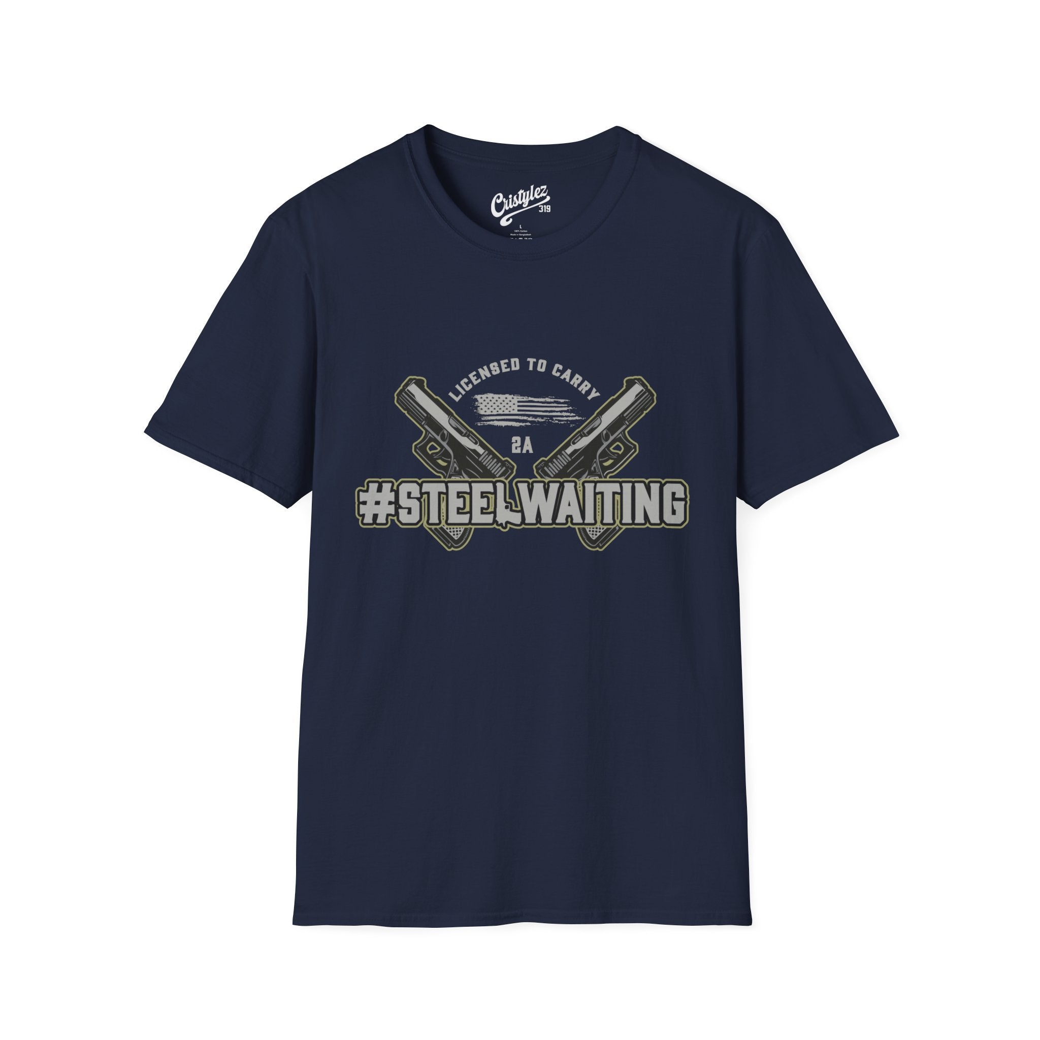 Unisex Softstyle T-Shirt | #SteelWaiting Graphic Tee for Gun Enthusiasts, Perfect for Casual Wear, Gifts, and Events