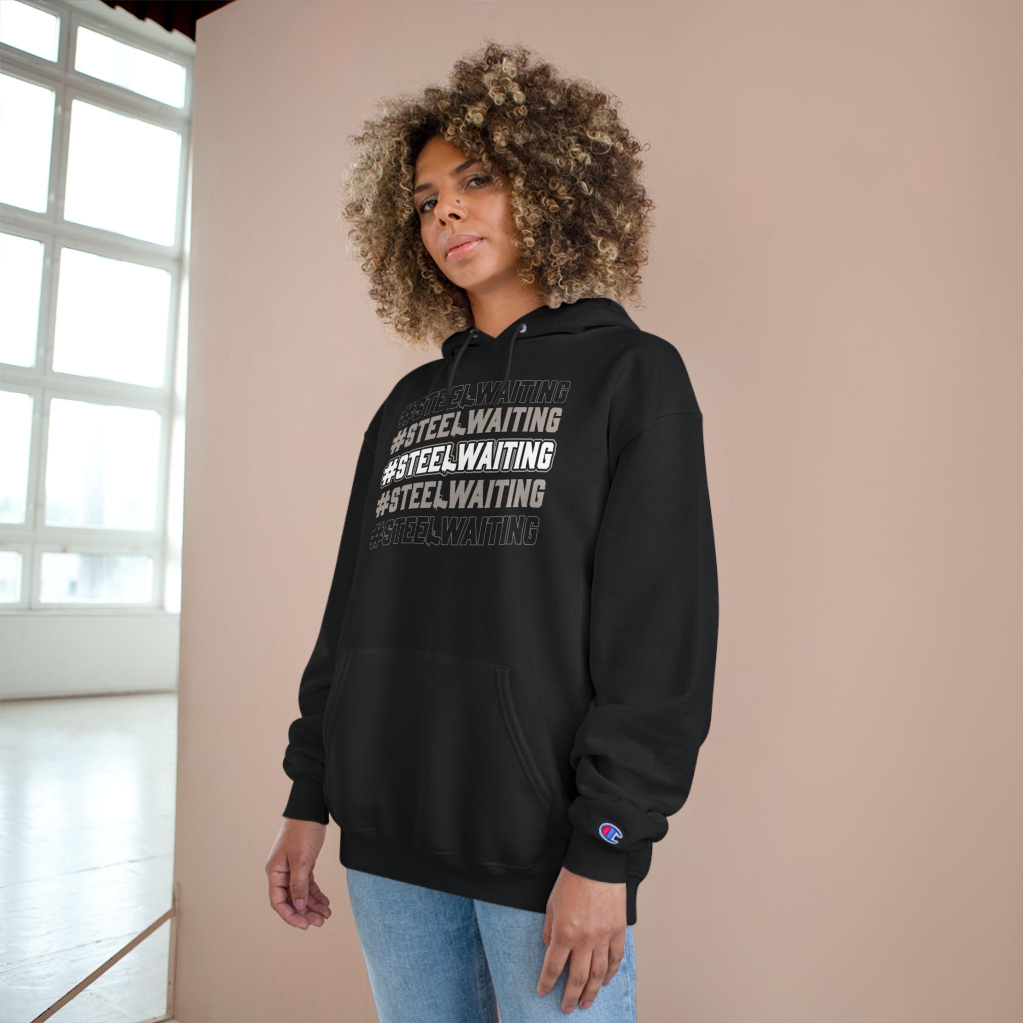 #STEEL.WAITING Champion Hoodie – Athletic Streetwear Pullover
