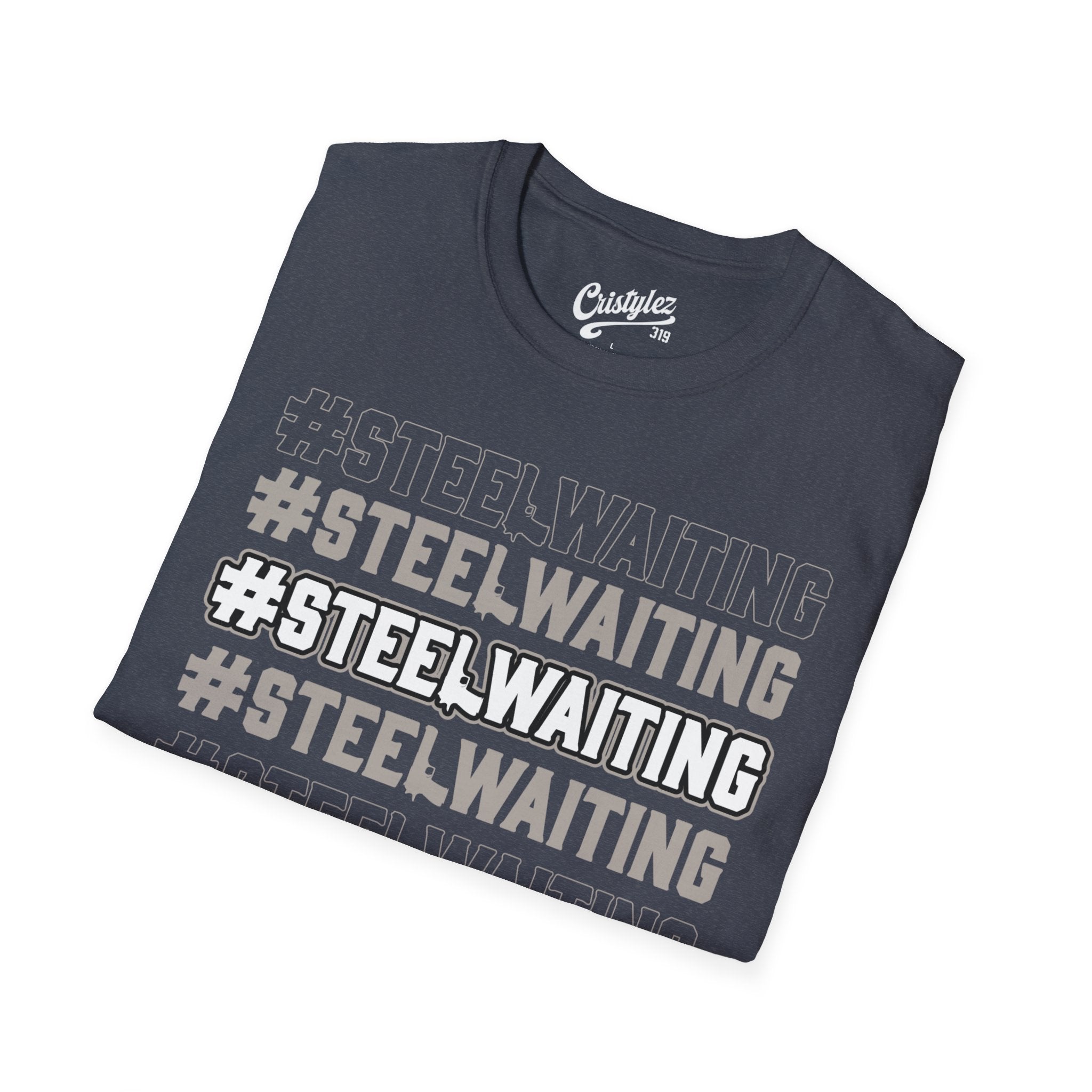 T-Shirt — #STEELWAITING Graphic Tee (Hashtag Stacked Design)
