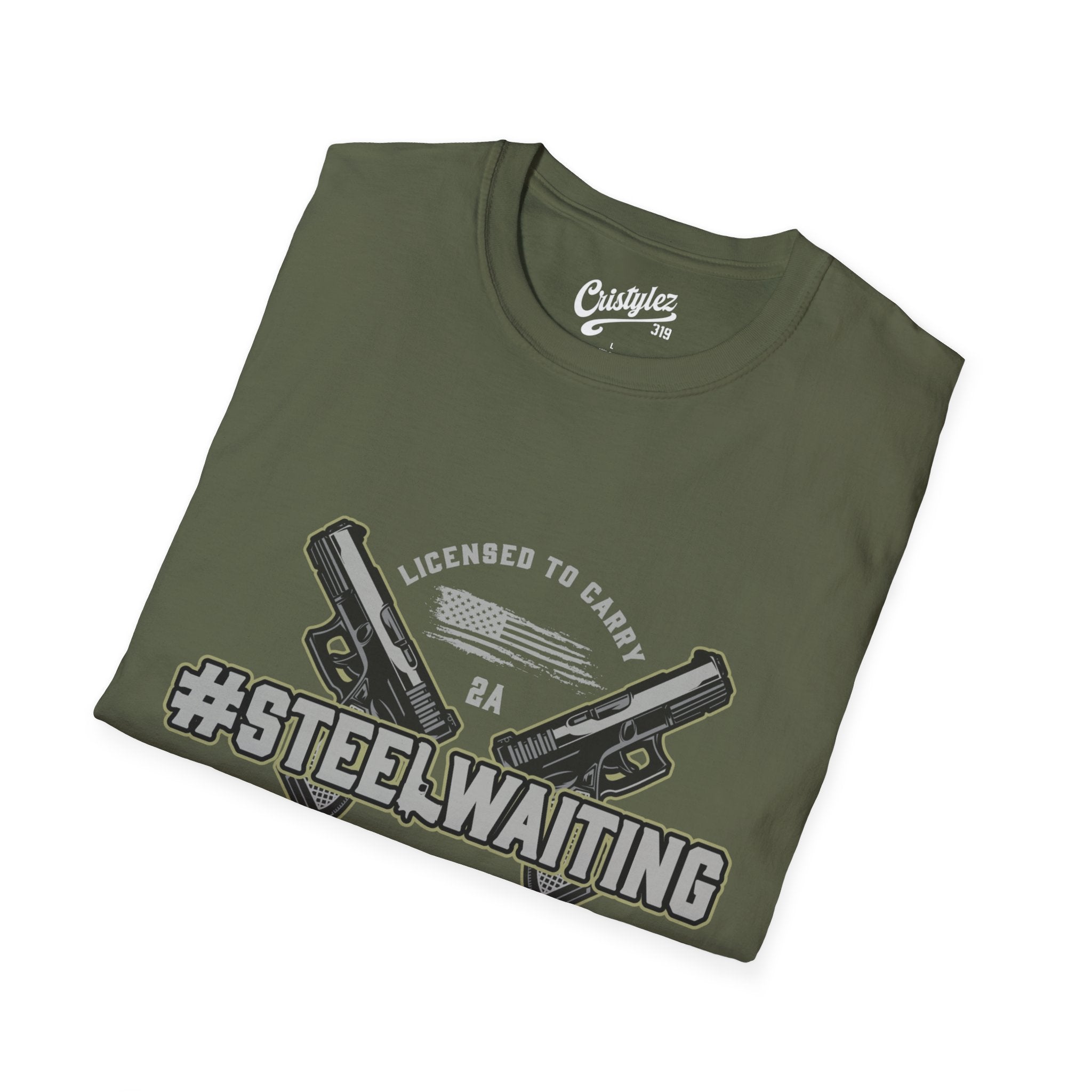 Unisex Softstyle T-Shirt | #SteelWaiting Graphic Tee for Gun Enthusiasts, Perfect for Casual Wear, Gifts, and Events