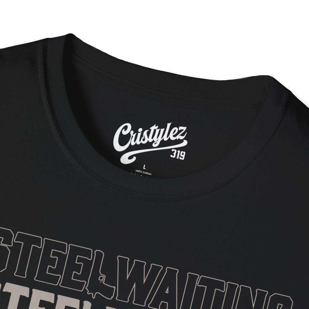 T-Shirt — #STEELWAITING Graphic Tee (Hashtag Stacked Design)