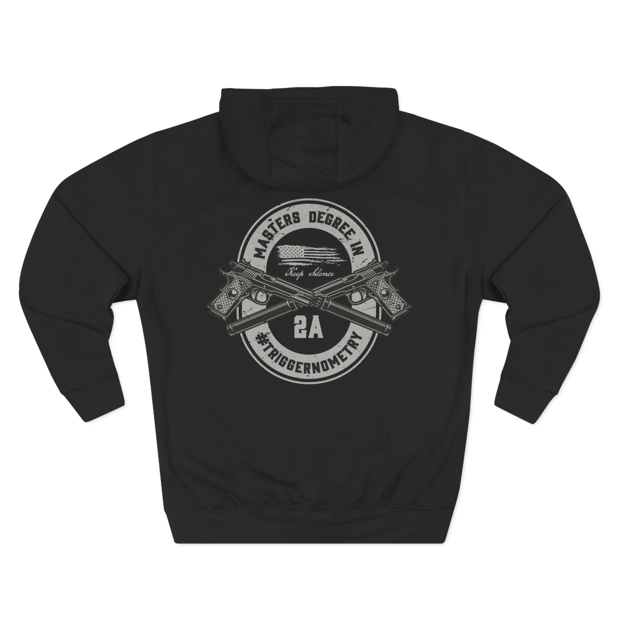 Two-Gun Design Fleece Hoodie, Perfect for 2A Advocates, Casual Wear, Unique Gifts, Comfortable Layering