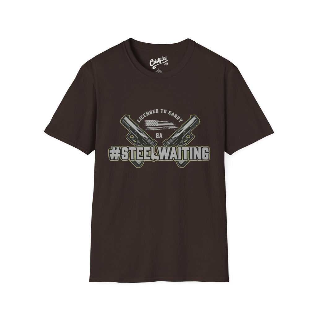 Unisex Softstyle T-Shirt | #SteelWaiting Graphic Tee for Gun Enthusiasts, Perfect for Casual Wear, Gifts, and Events