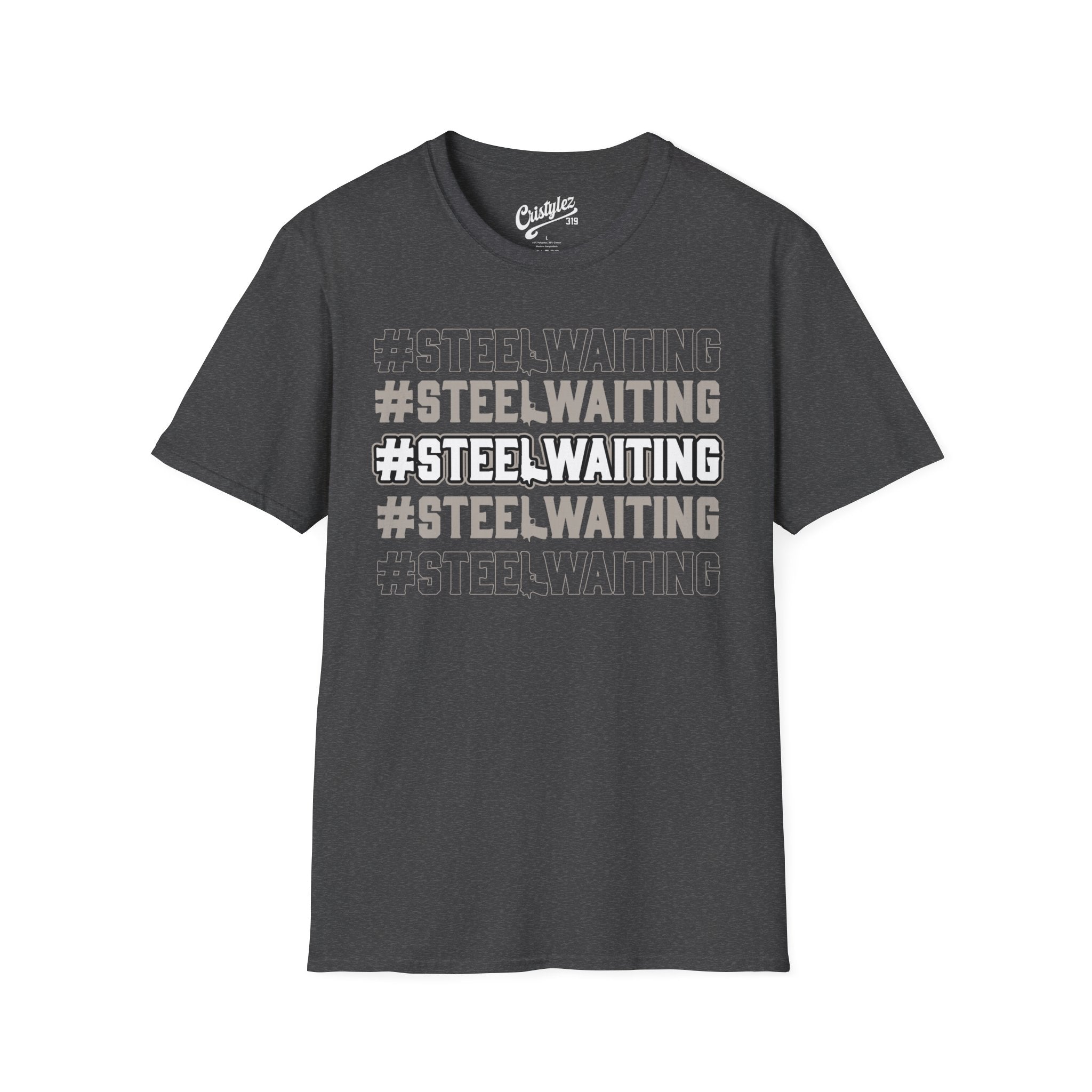 T-Shirt — #STEELWAITING Graphic Tee (Hashtag Stacked Design)