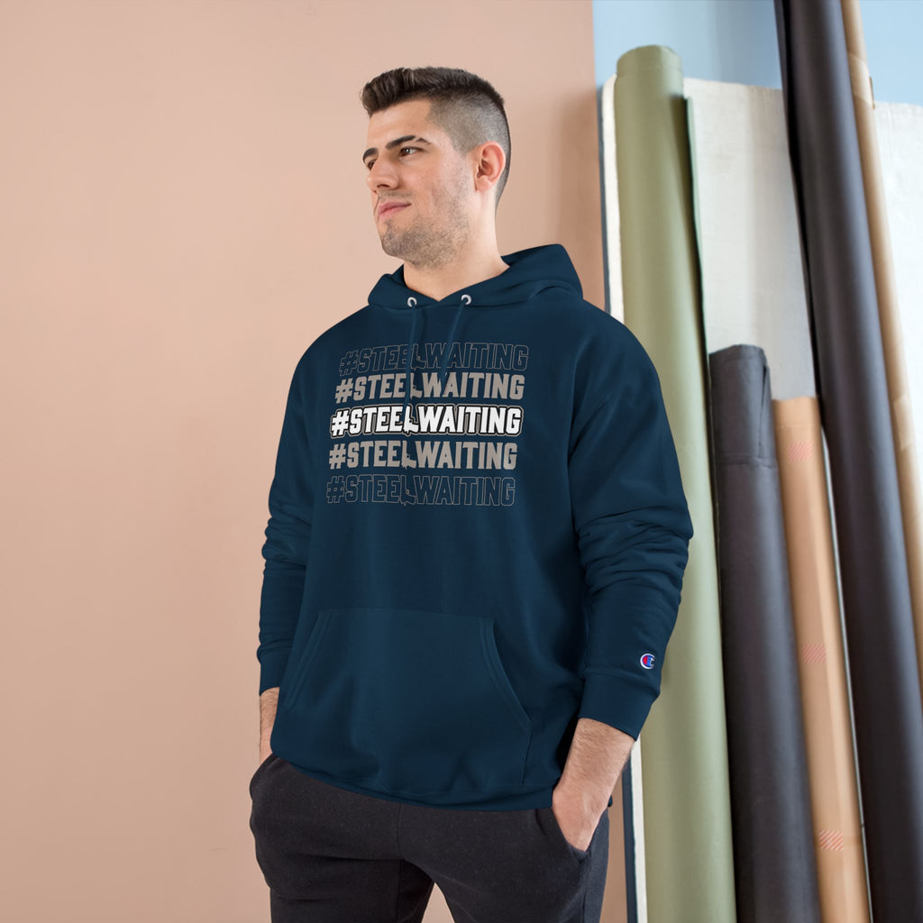 #STEEL.WAITING Champion Hoodie – Athletic Streetwear Pullover