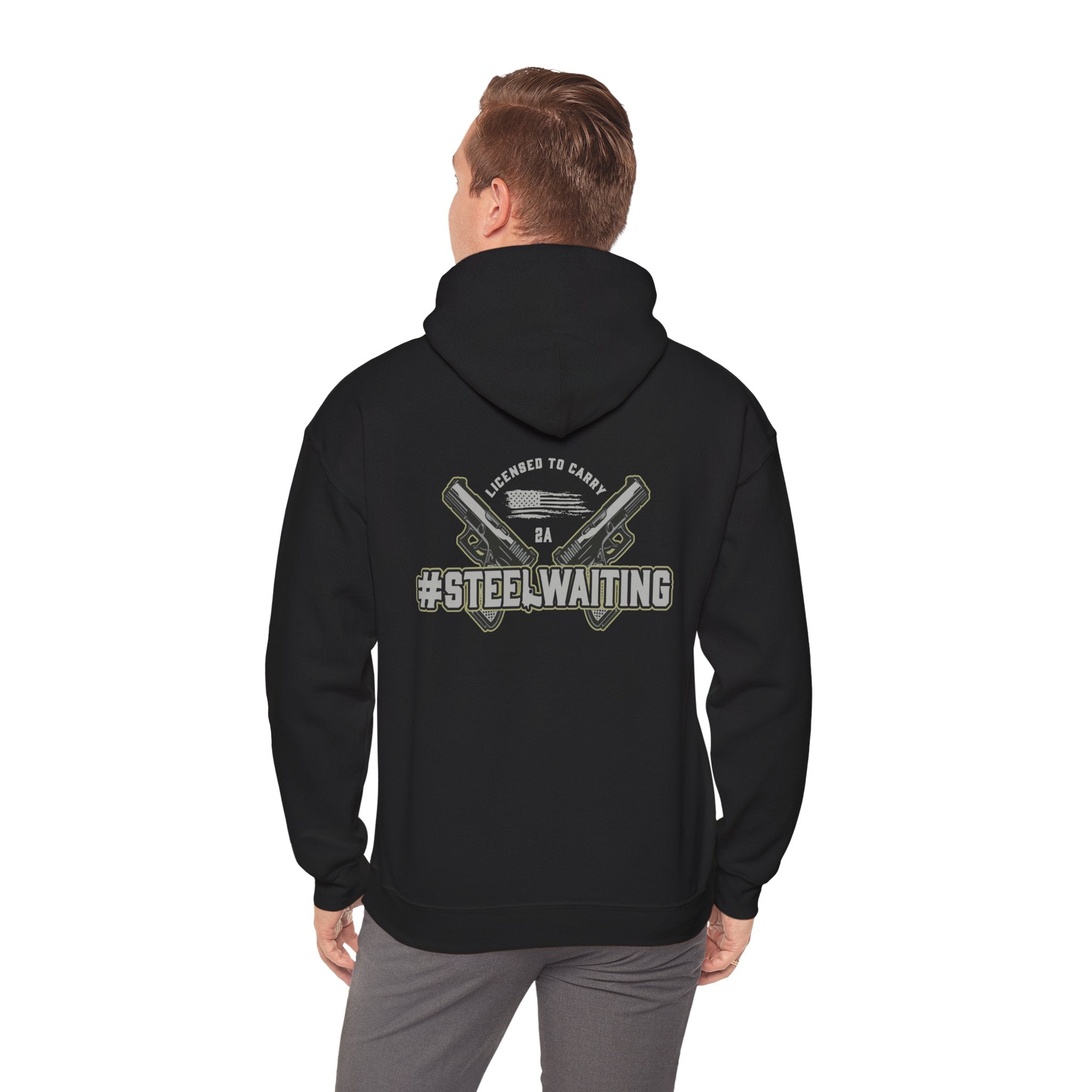Steel Waiting Unisex Hooded Sweatshirt, Casual Wear, Streetwear, Gift for Him/Her, Stylish Hoodie, Comfortable Fashion