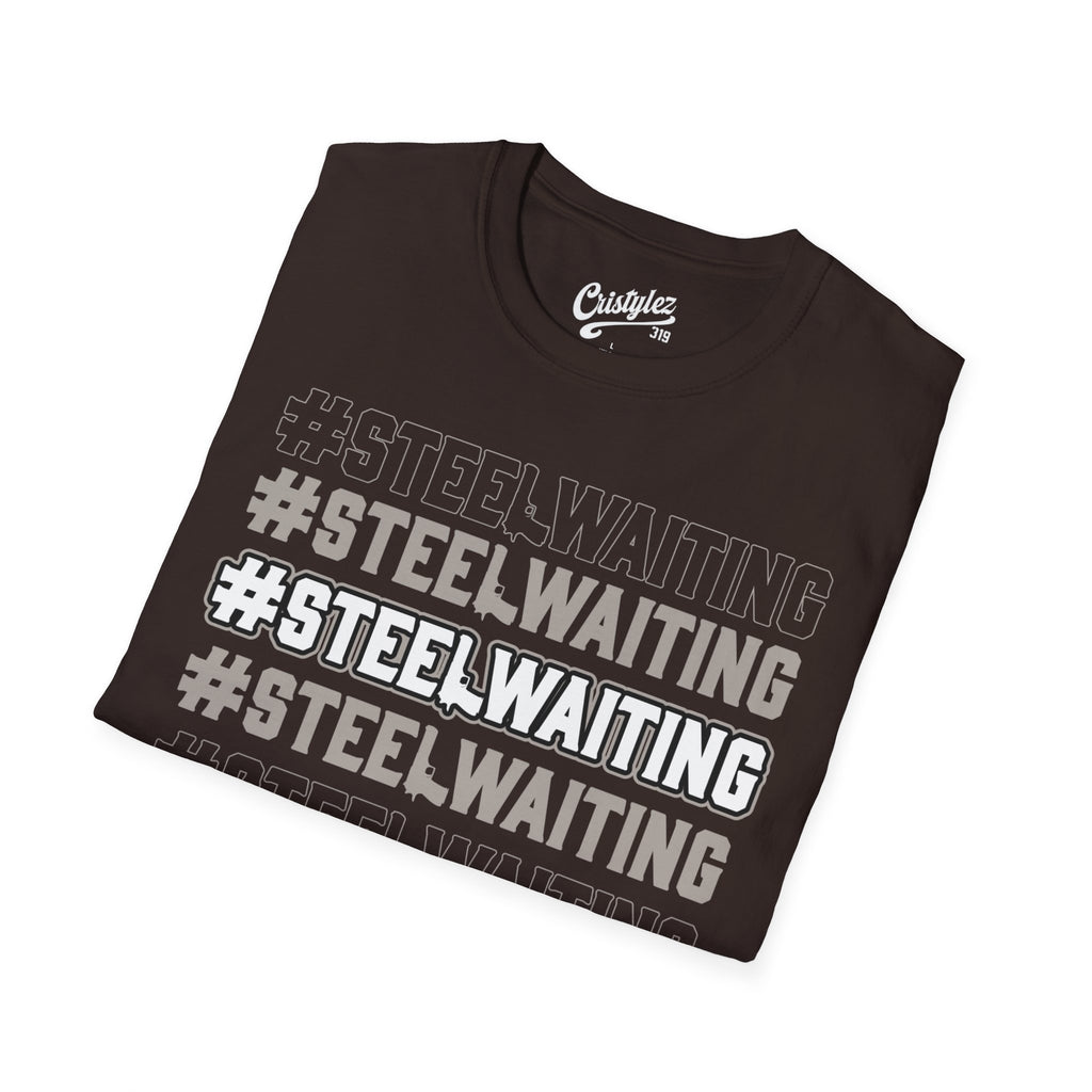 T-Shirt — #STEELWAITING Graphic Tee (Hashtag Stacked Design)