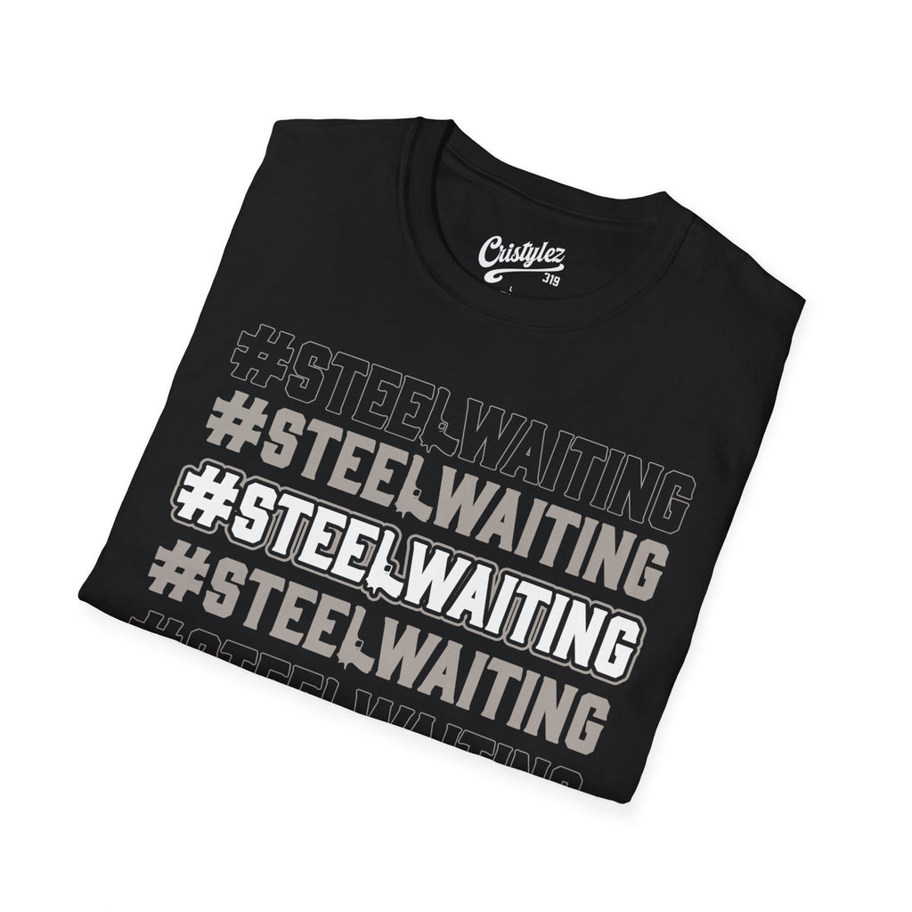 T-Shirt — #STEELWAITING Graphic Tee (Hashtag Stacked Design)