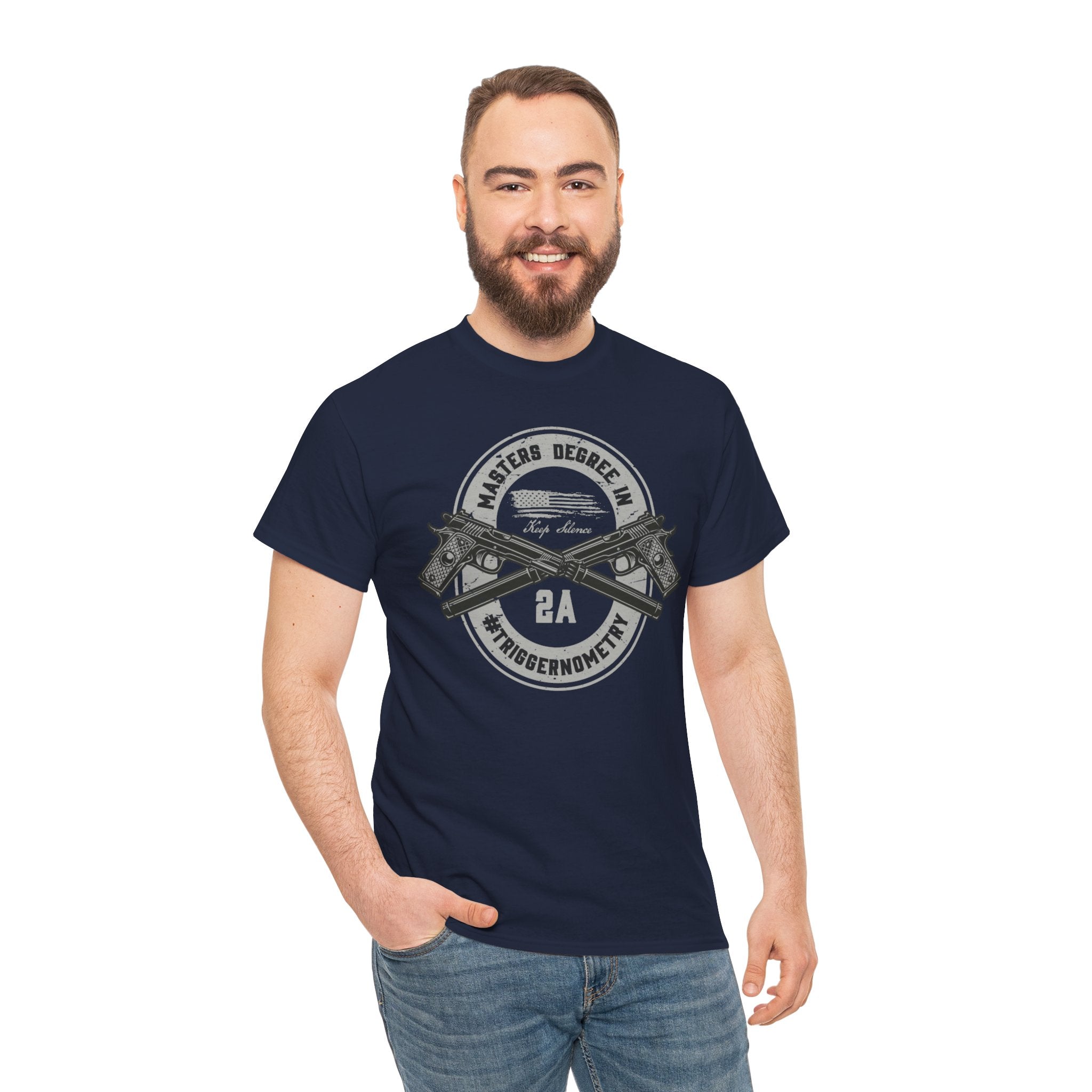 Second Amendment Graphic Tee, Unisex Heavy Cotton T-Shirt for Gun Enthusiasts, Casual Wear, Gifts for Freedom Lovers, Patriotic Apparel