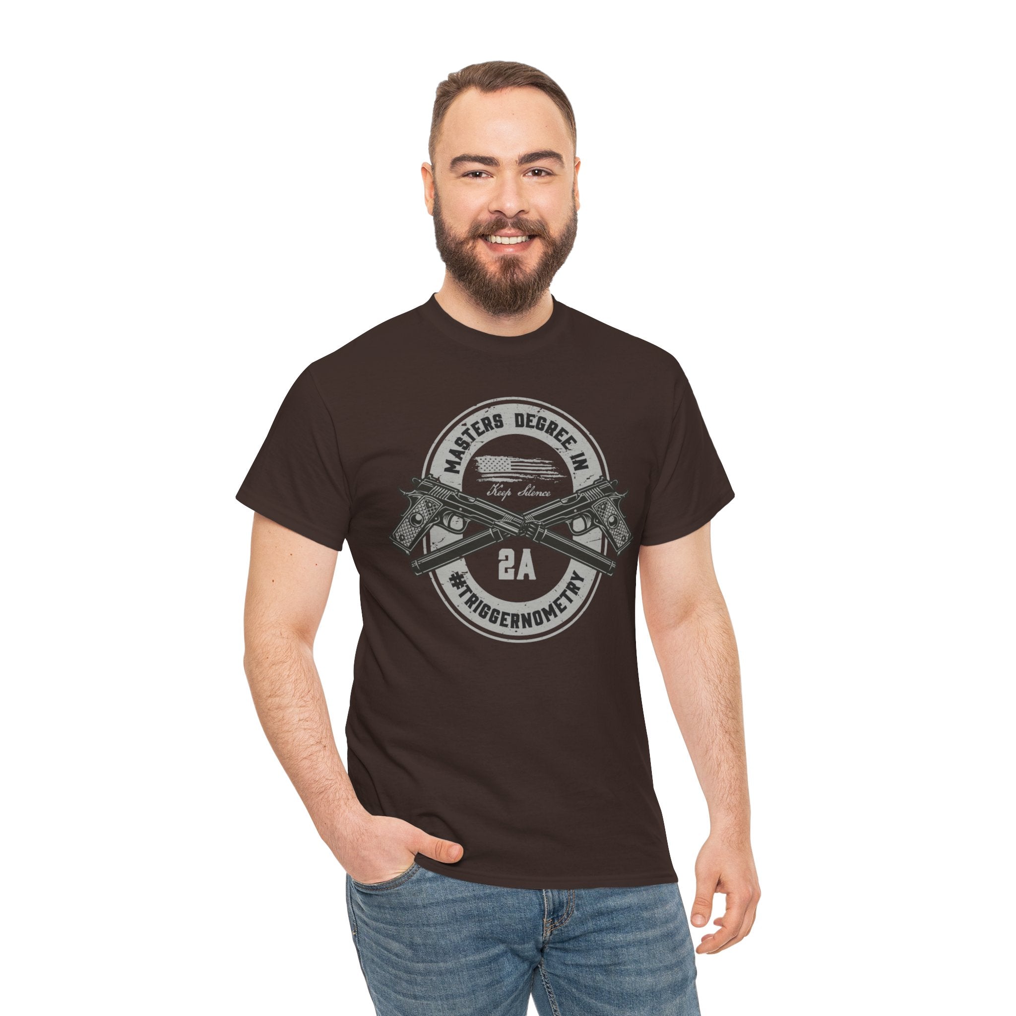 Second Amendment Graphic Tee, Unisex Heavy Cotton T-Shirt for Gun Enthusiasts, Casual Wear, Gifts for Freedom Lovers, Patriotic Apparel