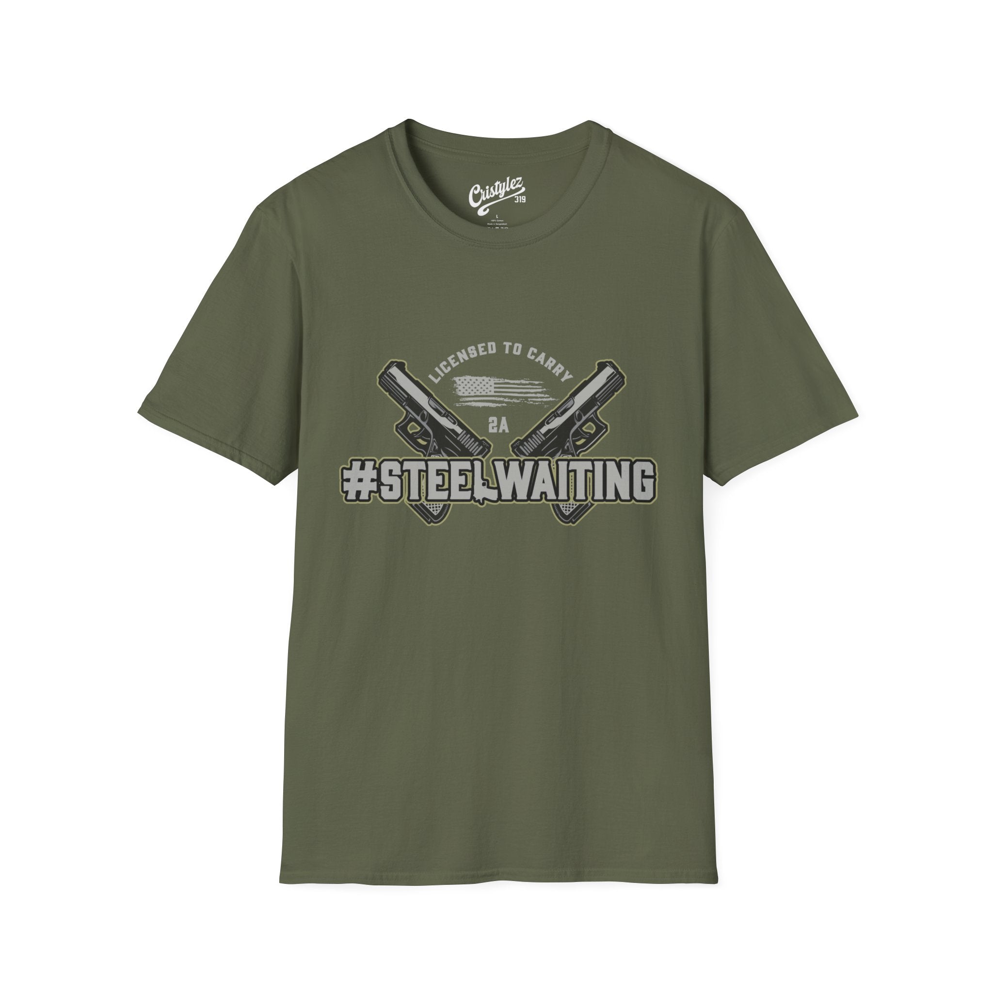 Unisex Softstyle T-Shirt | #SteelWaiting Graphic Tee for Gun Enthusiasts, Perfect for Casual Wear, Gifts, and Events