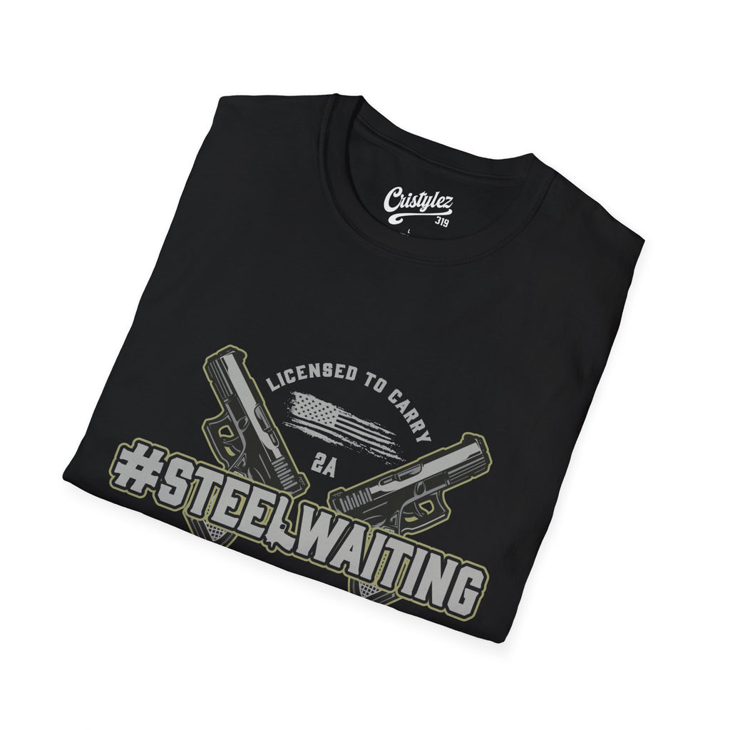 Unisex Softstyle T-Shirt | #SteelWaiting Graphic Tee for Gun Enthusiasts, Perfect for Casual Wear, Gifts, and Events
