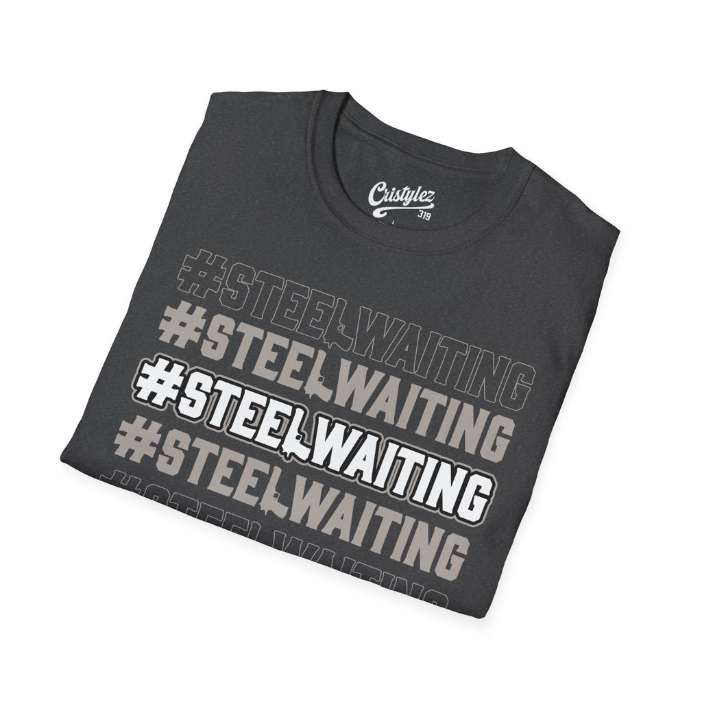 T-Shirt — #STEELWAITING Graphic Tee (Hashtag Stacked Design)