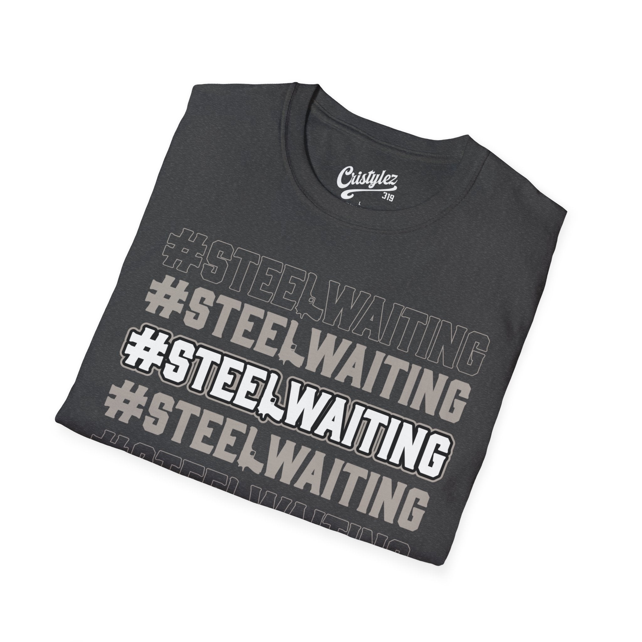 T-Shirt — #STEELWAITING Graphic Tee (Hashtag Stacked Design)