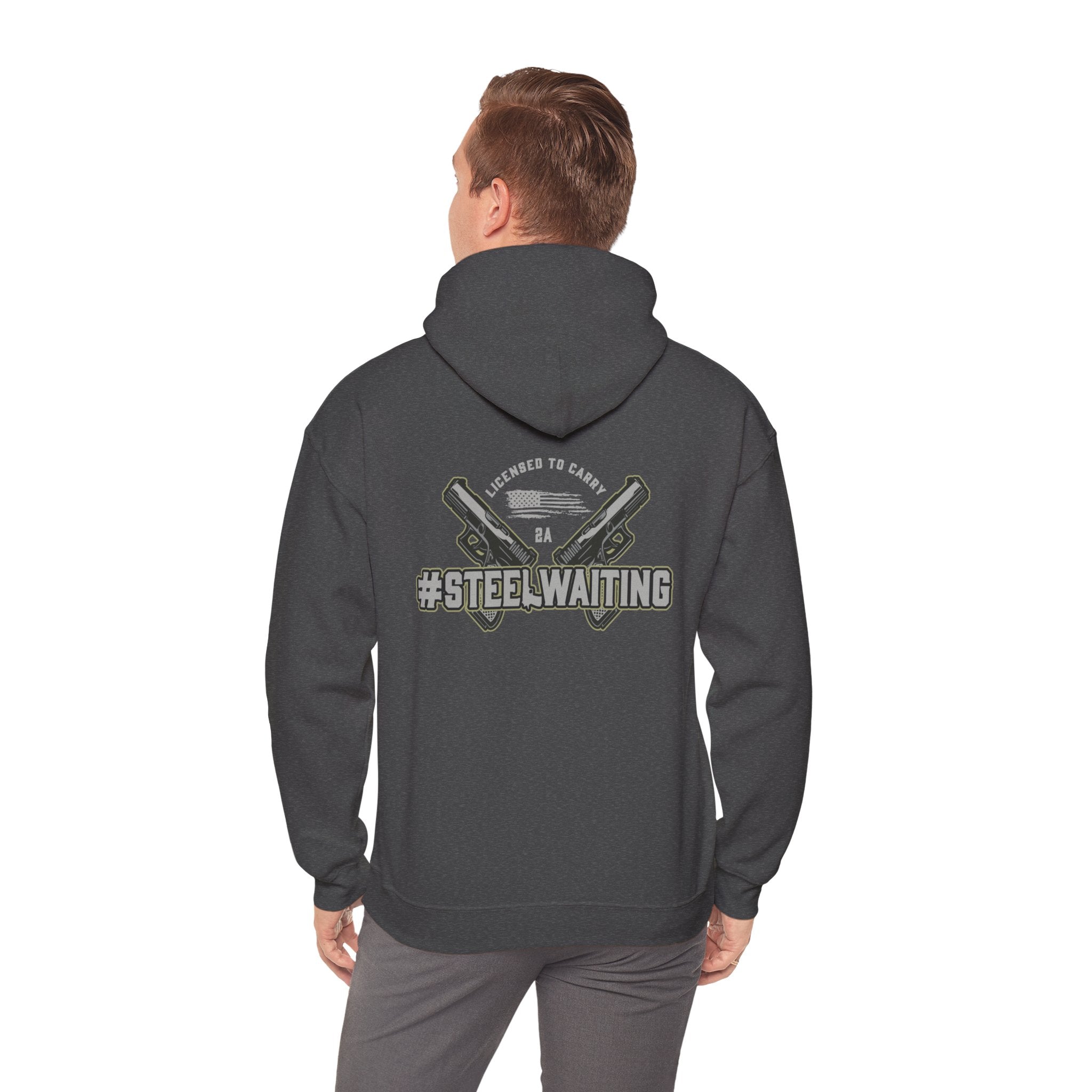 Steel Waiting Unisex Hooded Sweatshirt, Casual Wear, Streetwear, Gift for Him/Her, Stylish Hoodie, Comfortable Fashion