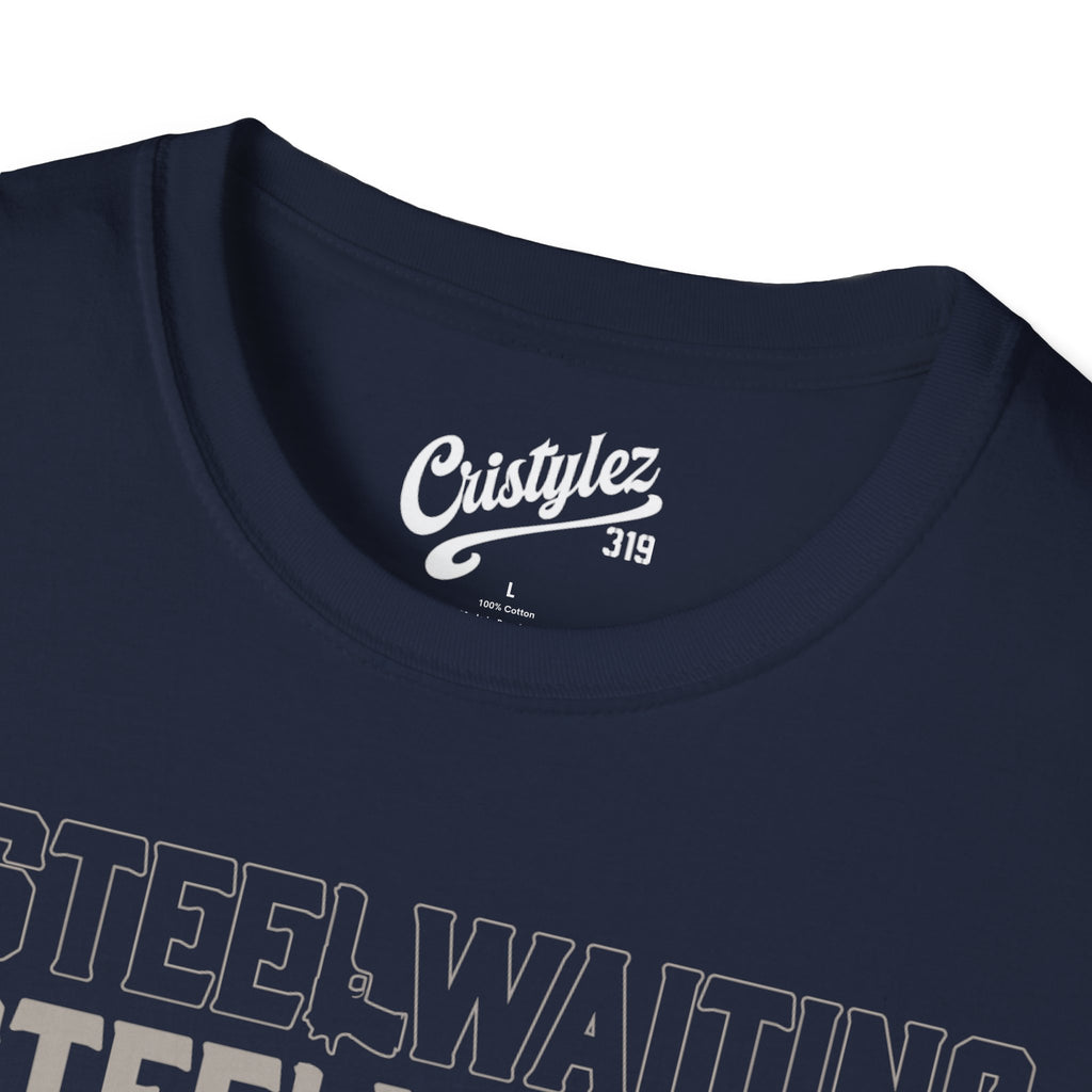 T-Shirt — #STEELWAITING Graphic Tee (Hashtag Stacked Design)