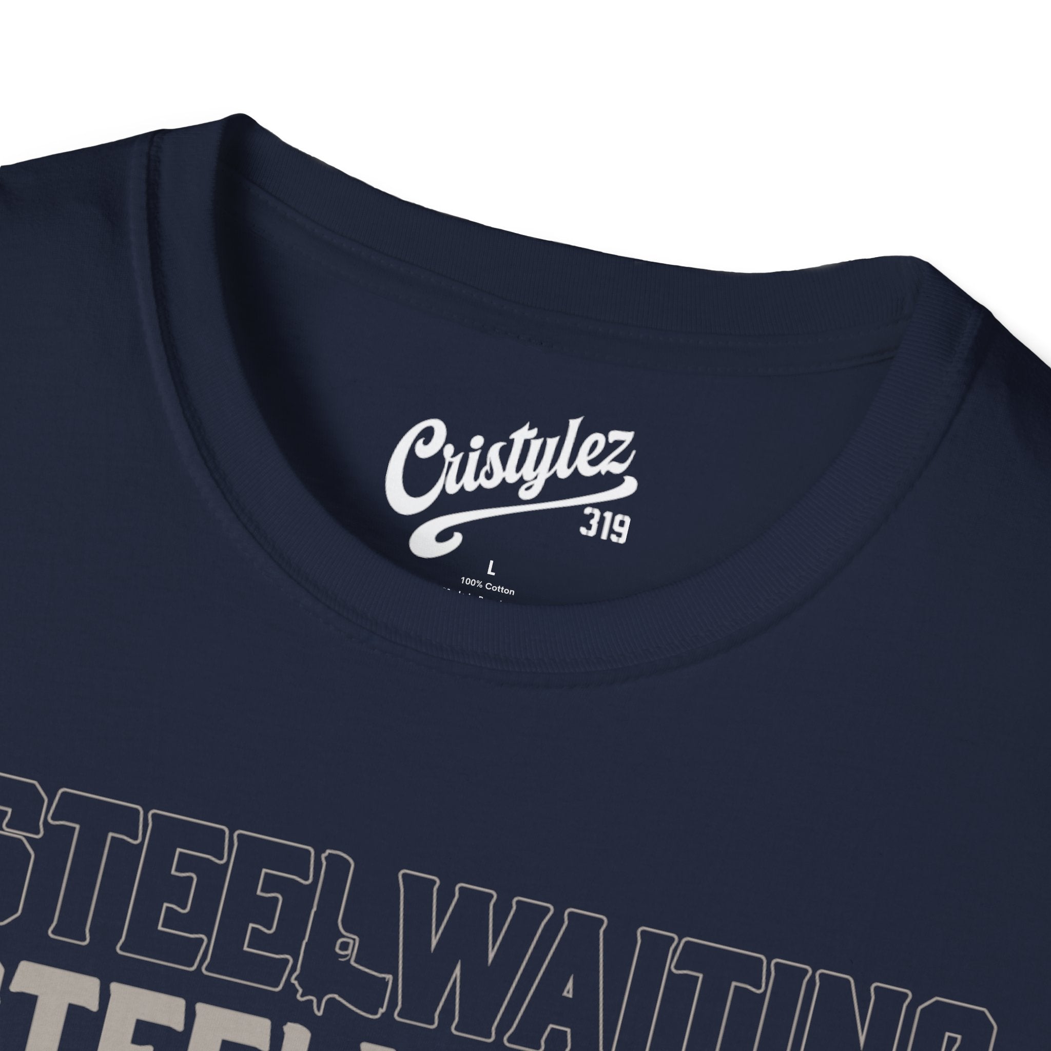 T-Shirt — #STEELWAITING Graphic Tee (Hashtag Stacked Design)