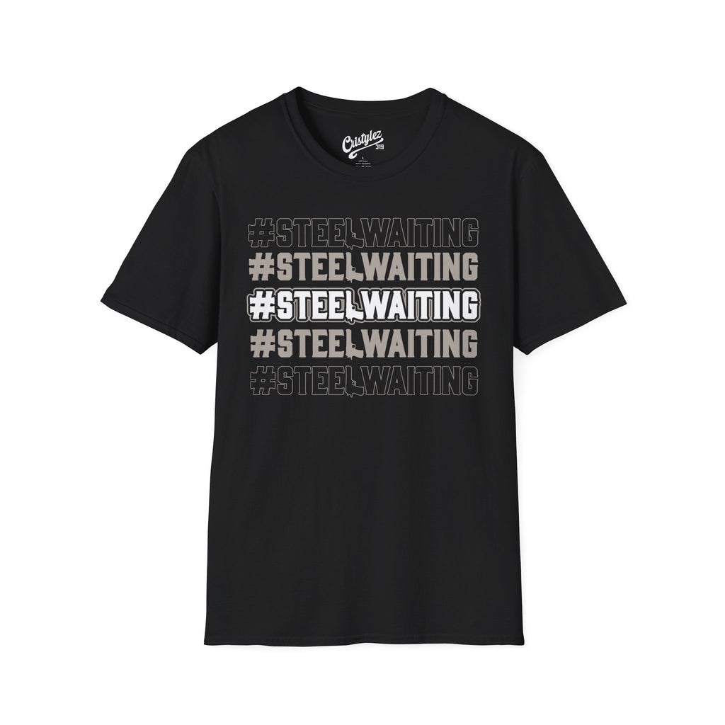 T-Shirt — #STEELWAITING Graphic Tee (Hashtag Stacked Design)