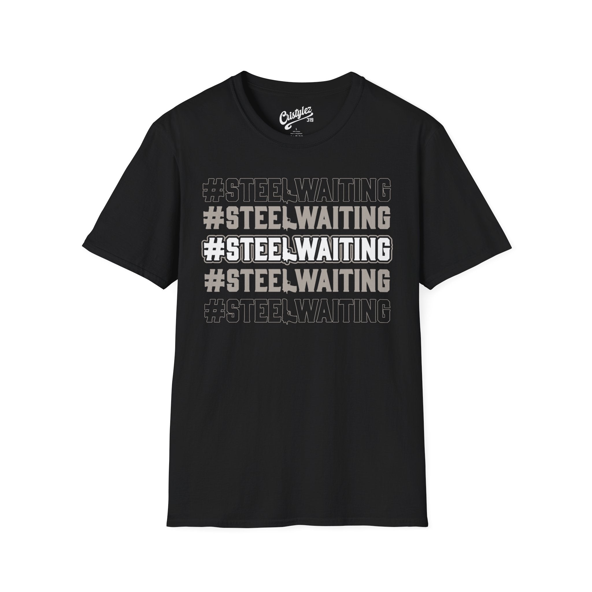 T-Shirt — #STEELWAITING Graphic Tee (Hashtag Stacked Design)
