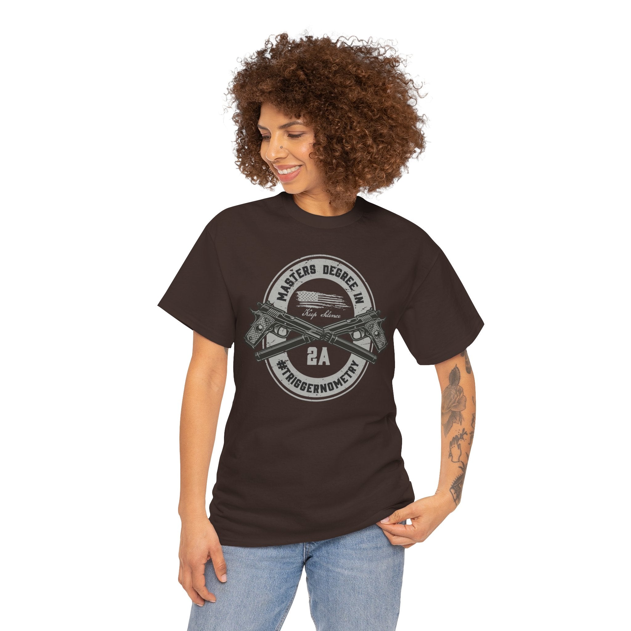 Second Amendment Graphic Tee, Unisex Heavy Cotton T-Shirt for Gun Enthusiasts, Casual Wear, Gifts for Freedom Lovers, Patriotic Apparel
