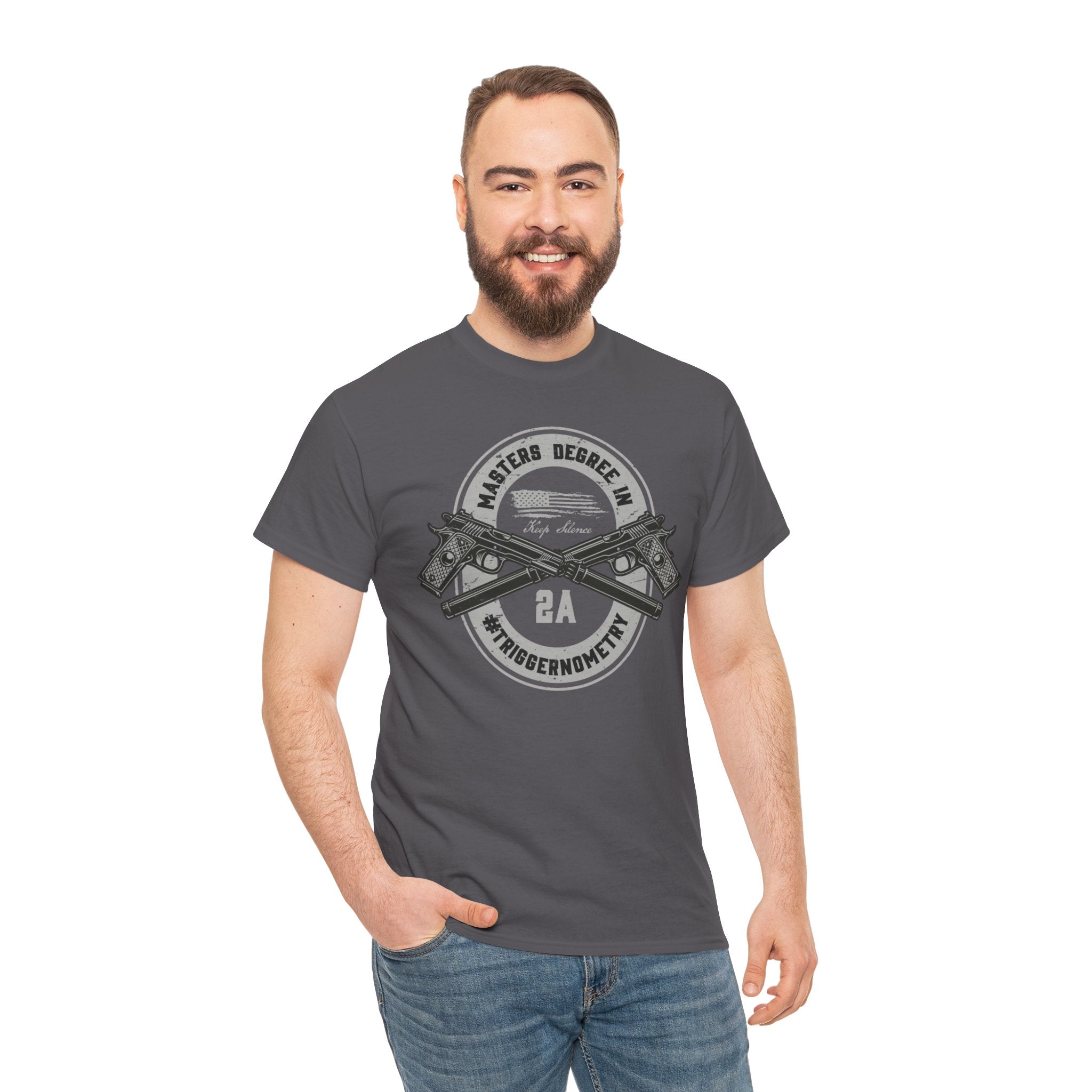 Second Amendment Graphic Tee, Unisex Heavy Cotton T-Shirt for Gun Enthusiasts, Casual Wear, Gifts for Freedom Lovers, Patriotic Apparel